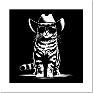 Cat Cowboy Cowgirl Country Western Funny Cat Posters and Art